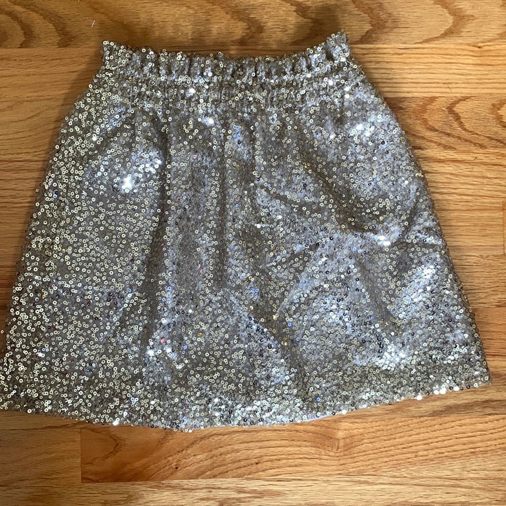 J Crew Gold Sparkle Stretch Skirt size 0